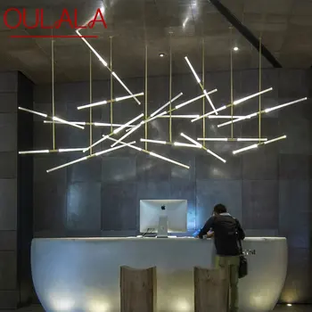 Подвесное освещение OULALA Nordic LED Современная Креативная Персонализированная Художественная Люстра Декор для дома Стойки регистрации отеля