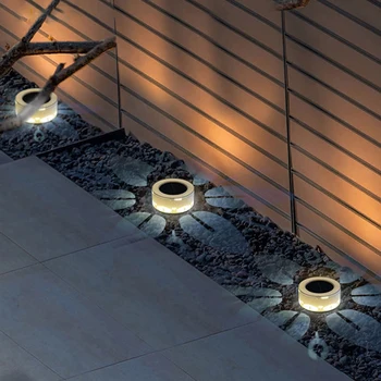 Солнечный садовый ландшафтный светильник, наружные водонепроницаемые ночные светильники с рисунком для украшения внутреннего дворика, дорожки, двора