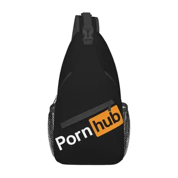Индивидуальная сумка-слинг с логотипом Pornhubs для мужчин, крутой рюкзак через плечо, дорожный рюкзак для путешествий