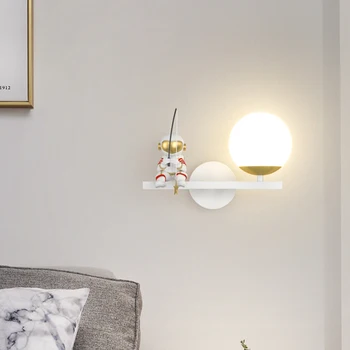 Современный настенный светильник, прикроватная тумбочка для спальни, Скандинавские светодиодные настенные светильники, освещение детской комнаты астронавта, гостиной, Фон для внутреннего декора