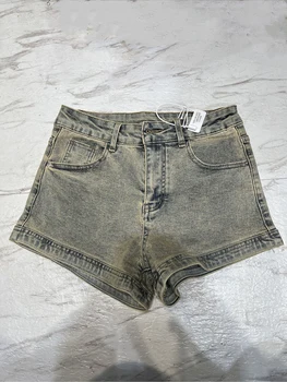 Женские винтажные джинсовые шорты Летние модные мини-джинсовые шорты Женские