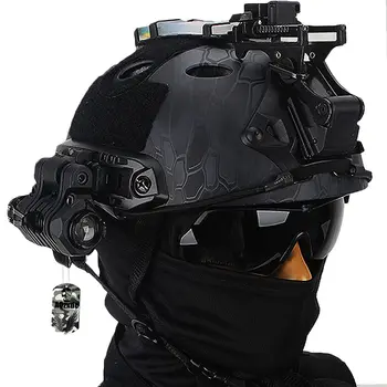 Комплекты страйкбольных шлемов, уличное снаряжение с балаклавой, тактическими очками и военным фонариком, дополненные усовершенствованной подкладкой из EPP