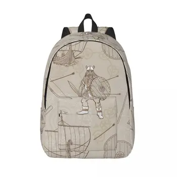 Рюкзак с рисунком Викинга, мужской рюкзак для школьников, женский рюкзак для ноутбука большой емкости
