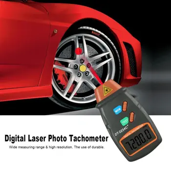 Новый цифровой лазерный фотоконтактный тахометр RPM Tach Цифровой лазерный тахометр Спидометр Измеритель скорости двигателя Прямая поставка Без рекламы
