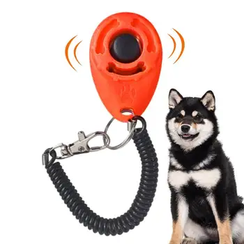 Кликер для дрессировки собак, Кошка, пластик, Новые Инструменты для дрессировки собак, Регулируемый ремешок на запястье, Звуковая Цепочка для ключей, Принадлежности для собак