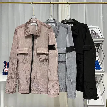 2023 осень, новое мужское и женское пальто бренда stone, повседневная куртка тонкого сечения, трендовая модная куртка, роскошное пальто
