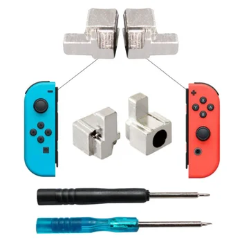 1 комплект Сменных Металлических Замковых Пряжек для Nintendo Switch JoyCon Запасные Части с Отвертками Игровой Комплект Для Ремонта Фиксированных Деталей