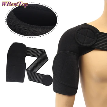 Поддерживающий спину бандаж на одно плечо, Защитный ремень, Регулируемый Дышащий Ремень для занятий спортом в тренажерном зале, Бандажные накладки, Черная повязка