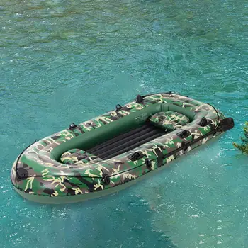 Надувная лодка для взрослых, 4-местный надувной туристический каяк, портативная рыбалка
