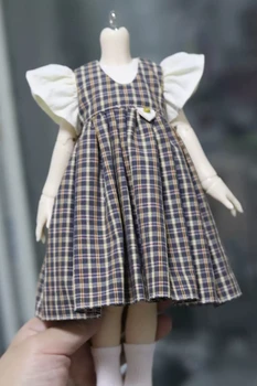 Одежда для куклы Dula Платье для чая с молоком решетчатая юбка Blythe Qbaby ob24 ob22 ob11 Azone Licca ICY JerryB 1/6 Аксессуары Для Кукол Bjd