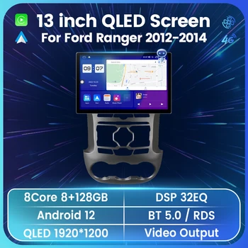 8-Ядерная интеллектуальная система Android 12, автомобильное радио, мультимедиа для Ford Ranger 2012 2013 2014, стереозвук Al Voice, 360 Панорама 2Din