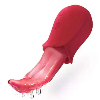 10 Скоростей Реалистичного облизывания языком, розовые вибраторы для женщин, стимуляция сосков, клитора, секс-игрушки для взрослых женщин