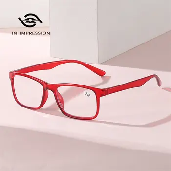 Модные Полнокадровые Весенние Ножки Очки Для Чтения HD Acrylic Plus Glasses+1.0,+1.5,+2.0,+2.5,+3.0,+3.5,+4.0