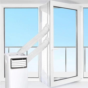 Уплотнитель окна для портативного кондиционера Уплотнение окна с застежкой-молнией и быстрым приклеиванием Простота установки