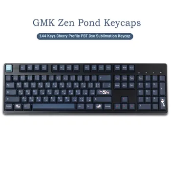 144 Клавиши GMK Zen Pond Keycaps Cherry Profile PBT Сублимация Красителя Механическая Клавиатура Keycap Koi полный комплект Для MX Switch