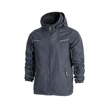 Куртка с капюшоном, мужская весенне-летняя легкая водонепроницаемая быстросохнущая куртка из кожи, повседневная тонкая дышащая верхняя одежда, Спортивные куртки