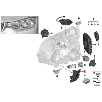 Светодиодный модуль фары Балластный Источник света указателя поворота для BMW 3 серии F30 F31 LCI 2015-2019 Версия для США