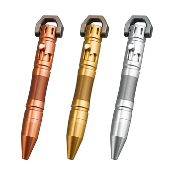 Тактическая ручка MecArmy TPX8 Titanium /Brass Mini Bolt Action Tactical pen Мини-Титановая ручка с заправкой LAMY M22 для повседневного ношения