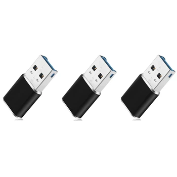 3X Алюминиевый адаптер для чтения карт памяти Mini USB 3.0 для карт Micro-SD/TF Card Reader для ПК, ноутбука