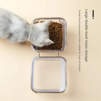 Миски для домашних животных, нескользящая одинарная миска для кошек С подставкой На высоких ножках, миски для корма и воды для домашних животных, защищает шейку матки, миски для кошачьего зерна