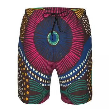 Мужские купальники Дышащие Быстросохнущие плавки Африканского племени Разноцветные пляжные шорты для серфинга