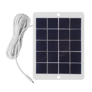 Портативное зарядное устройство для солнечной панели Micro USB мощностью 3 Вт и 5 В, телефон, светильник, Аксессуар для питания