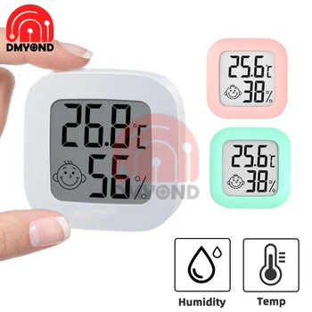 Мини ЖК Цифровой Термометр Гигрометр Электронный Измеритель температуры и влажности в помещении Датчик Метеостанция для дома